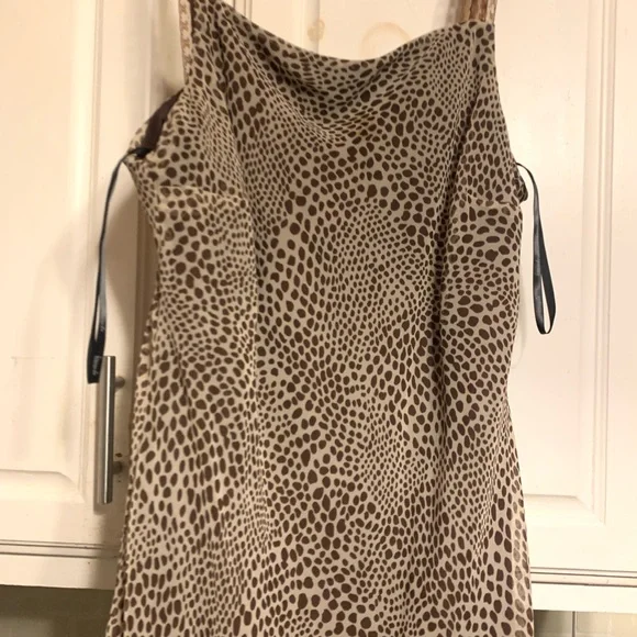 Chiffon Lined Leopard Dress evening cocktail party dress womens - Picture 10 of 12